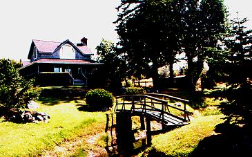 house from pond